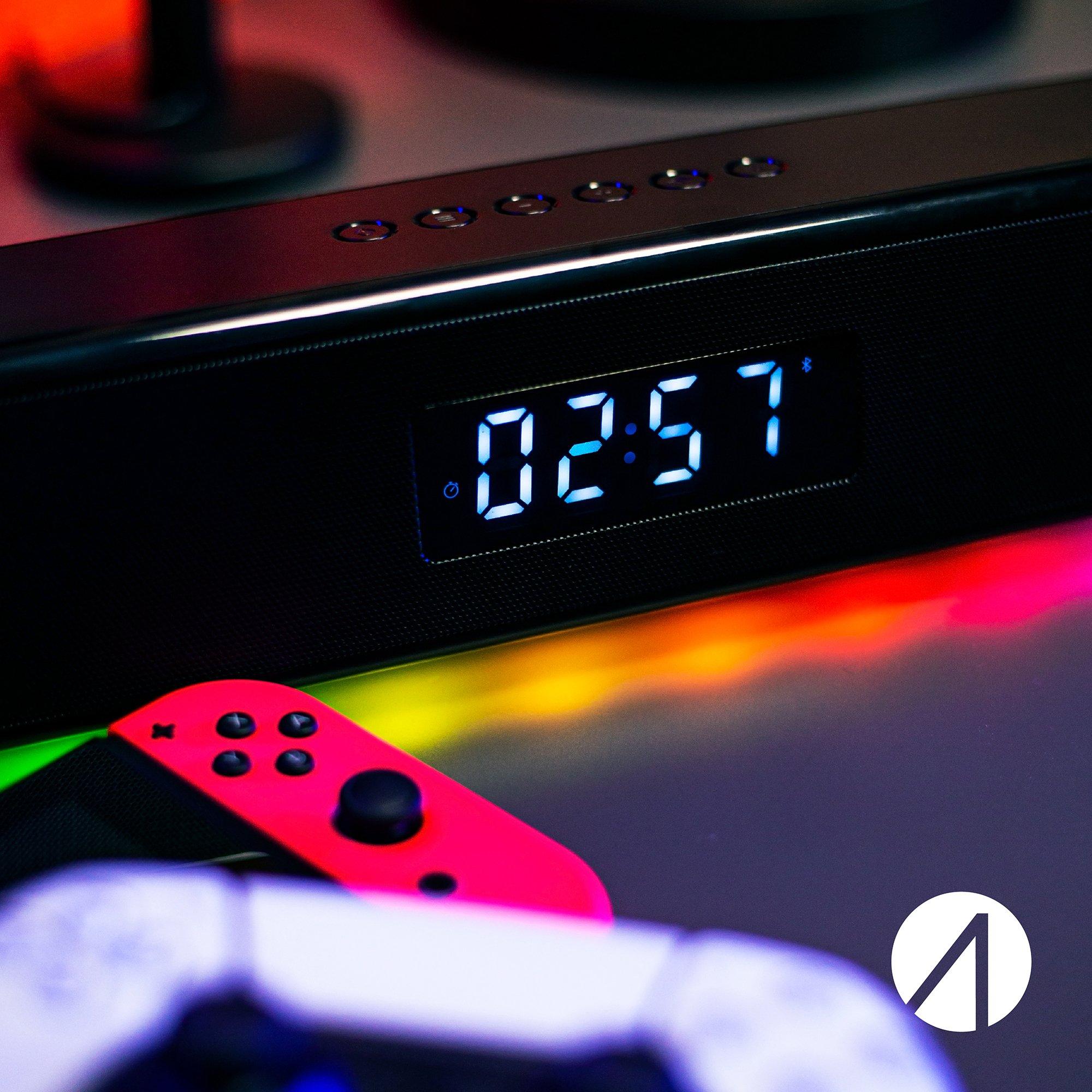 Stealth GAME LED Light Up Rechargeable Portable Soundbar for Gaming Music and Movies