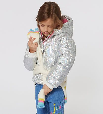 Billieblush Steppjacke - Pouf - Weiß Metallic