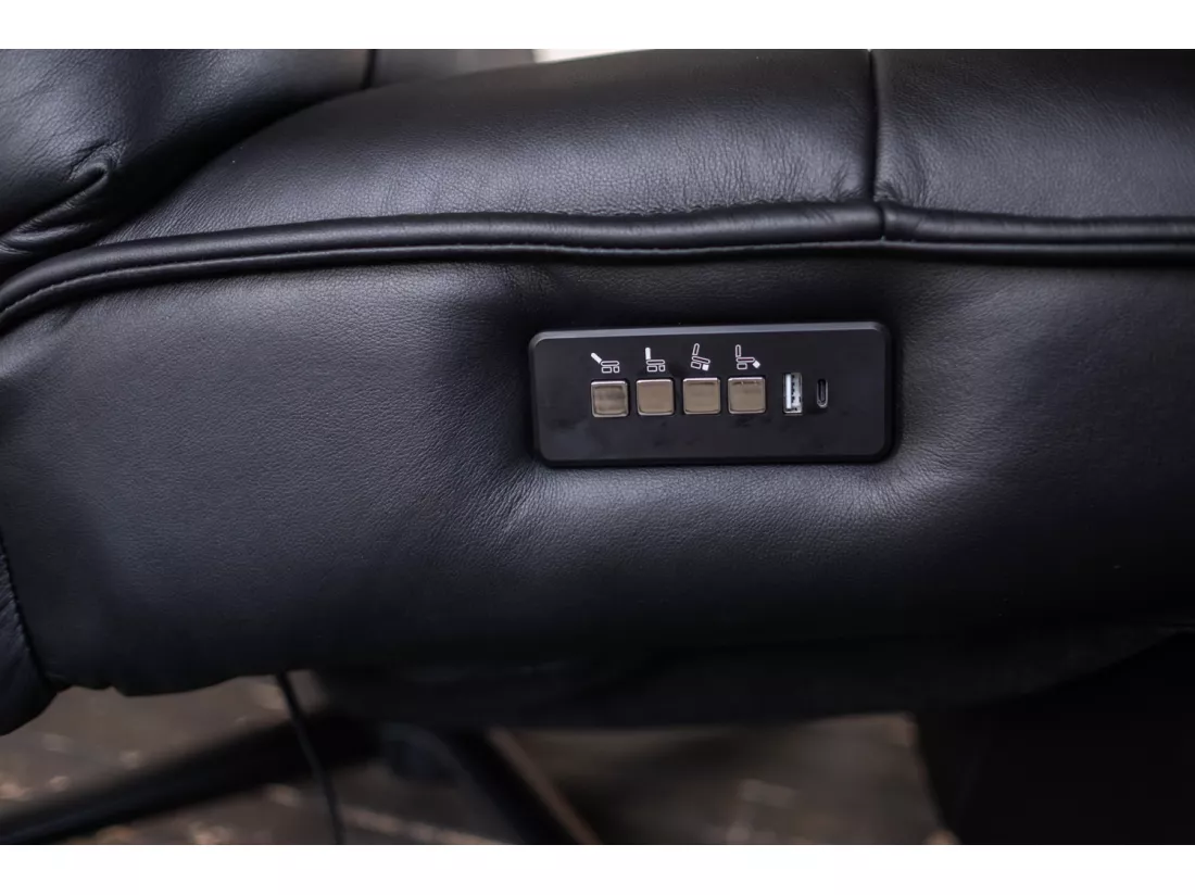 Fauteuil - Noir cuir - MIKO