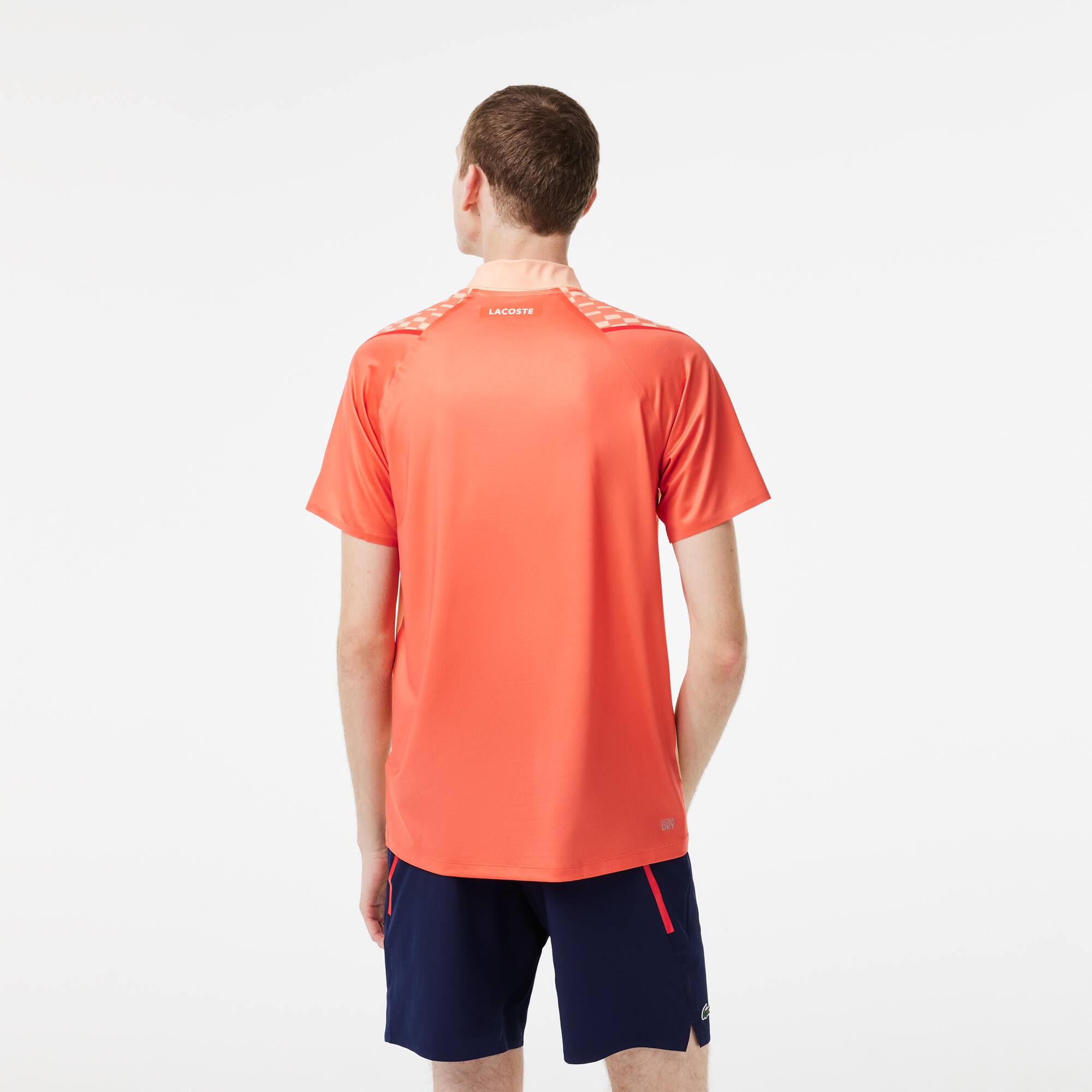 Polo tricolore homme Lacoste Tennis x Novak Djokovic Manches Courtes - Orange - Lacoste - Homme
