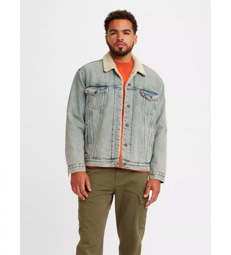 Jaqueta Levi's Type 3 Sherpa, Azul Claro