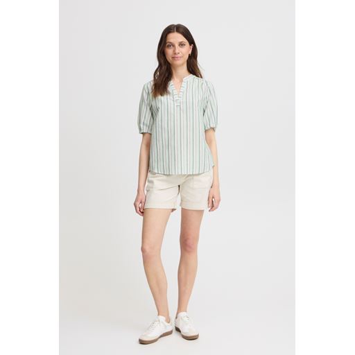 Fransa Jannie Kortærmet Bluse, Brook Green Mix, XXL