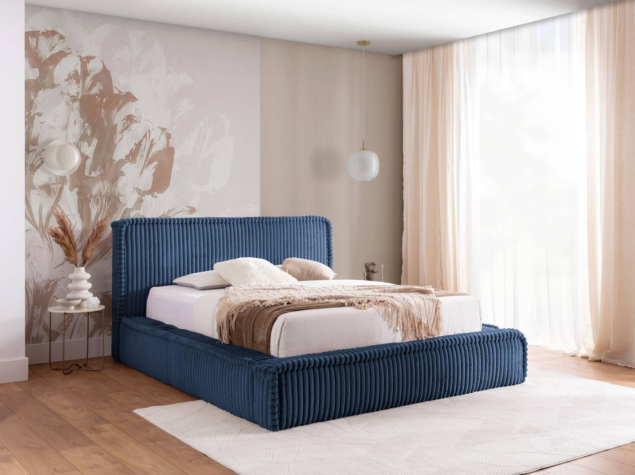 by fonQ Ruffle Bedframe - 160 x 200 cm - Blauw