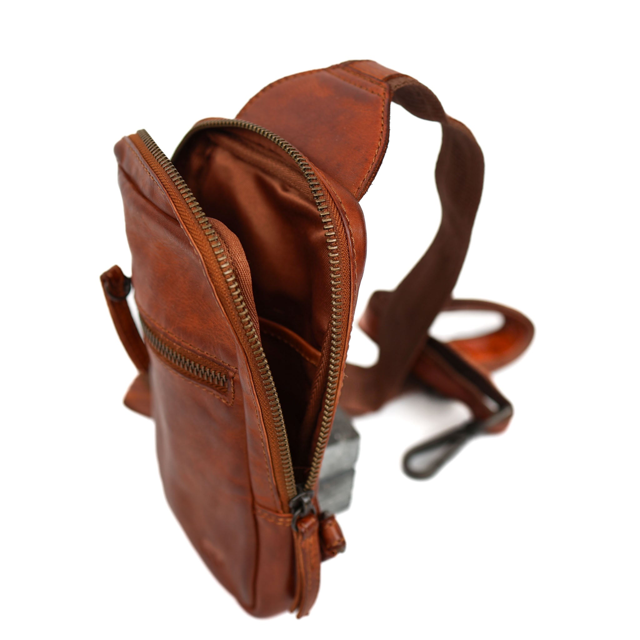 Klein crossbody tasje 'Nikki' cognac Cognac