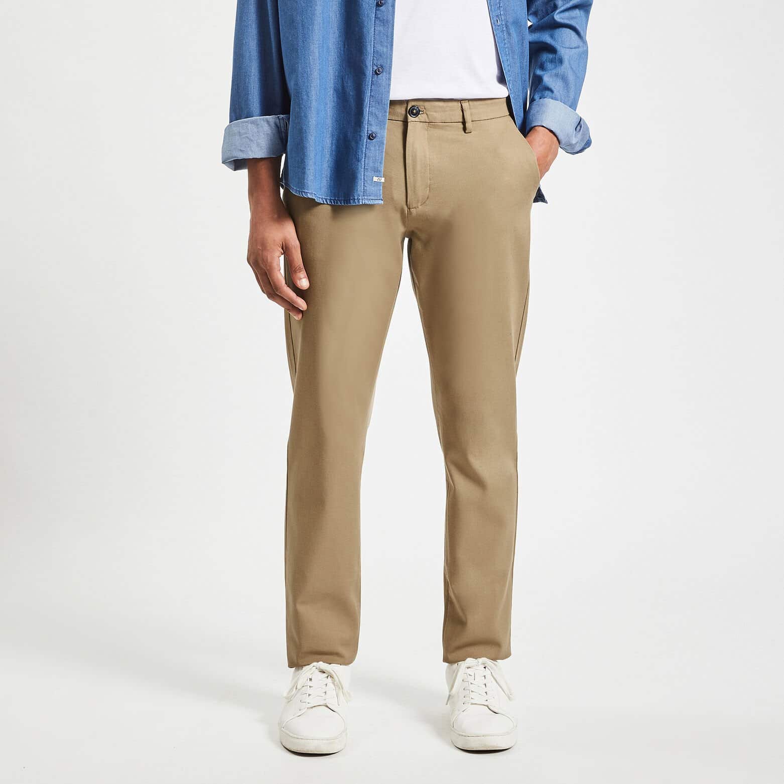 Pantalon chino slim urbain 'le parfait by JULES' Beige