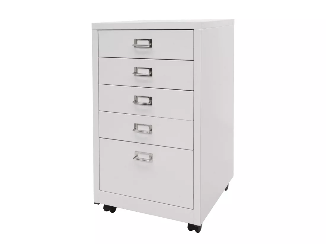 Caisson à roulettes MCW-L49, blanc