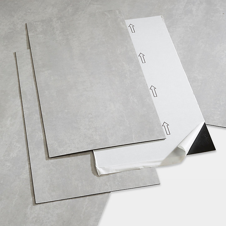 Dalle PVC adhésive PopRock Bois gris clair 30 x 60 cm GoodHome (vendue au carton)