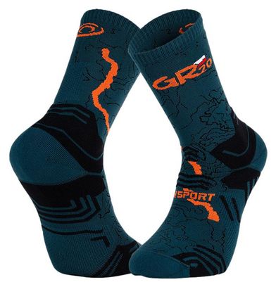 Chaussettes BV Sport Trek Haute Collector GR20 Vert / Orange