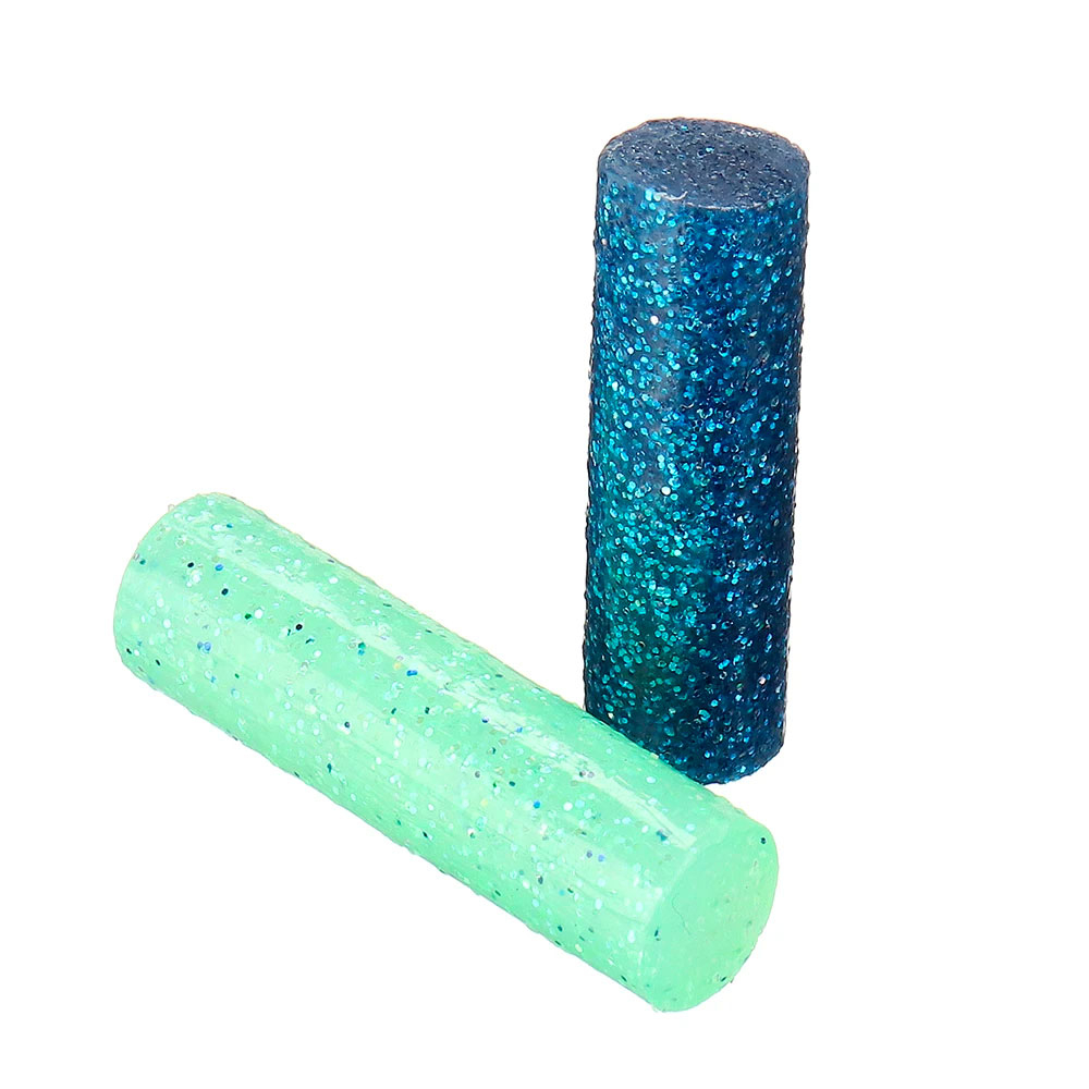 (100er Set) Ø7mm Ersatz Mini Klebe Sticks für Heissleim Klebepistole - Bunt (Glitzer)