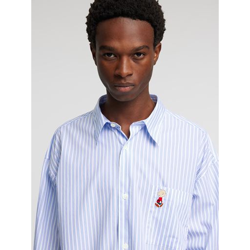 Annarr Volund-Poplin Charlie Brown Skjorte, Bright White, XL