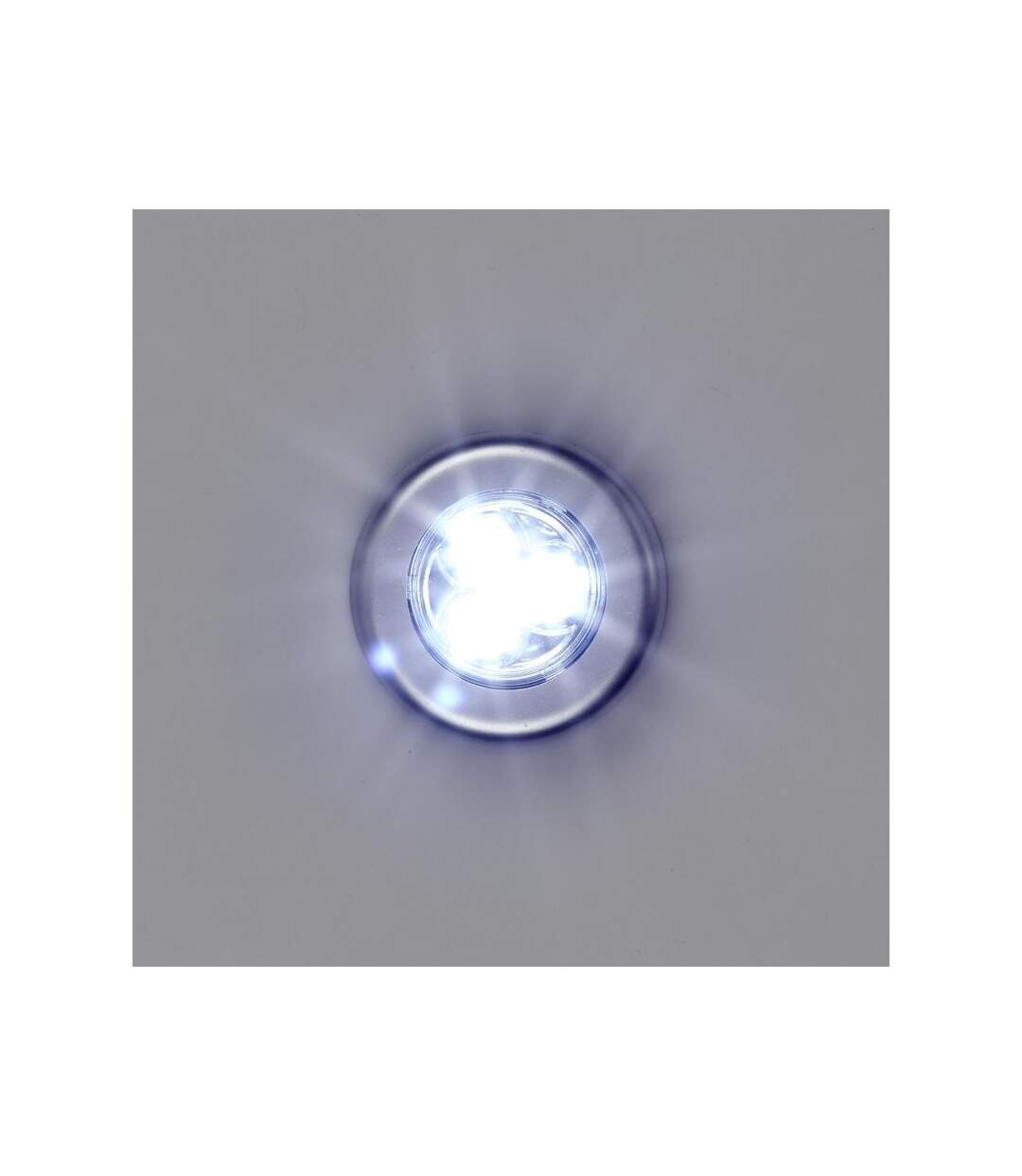 Paris Prix - Lot De 3 Lampes à Led push 7cm Blanc