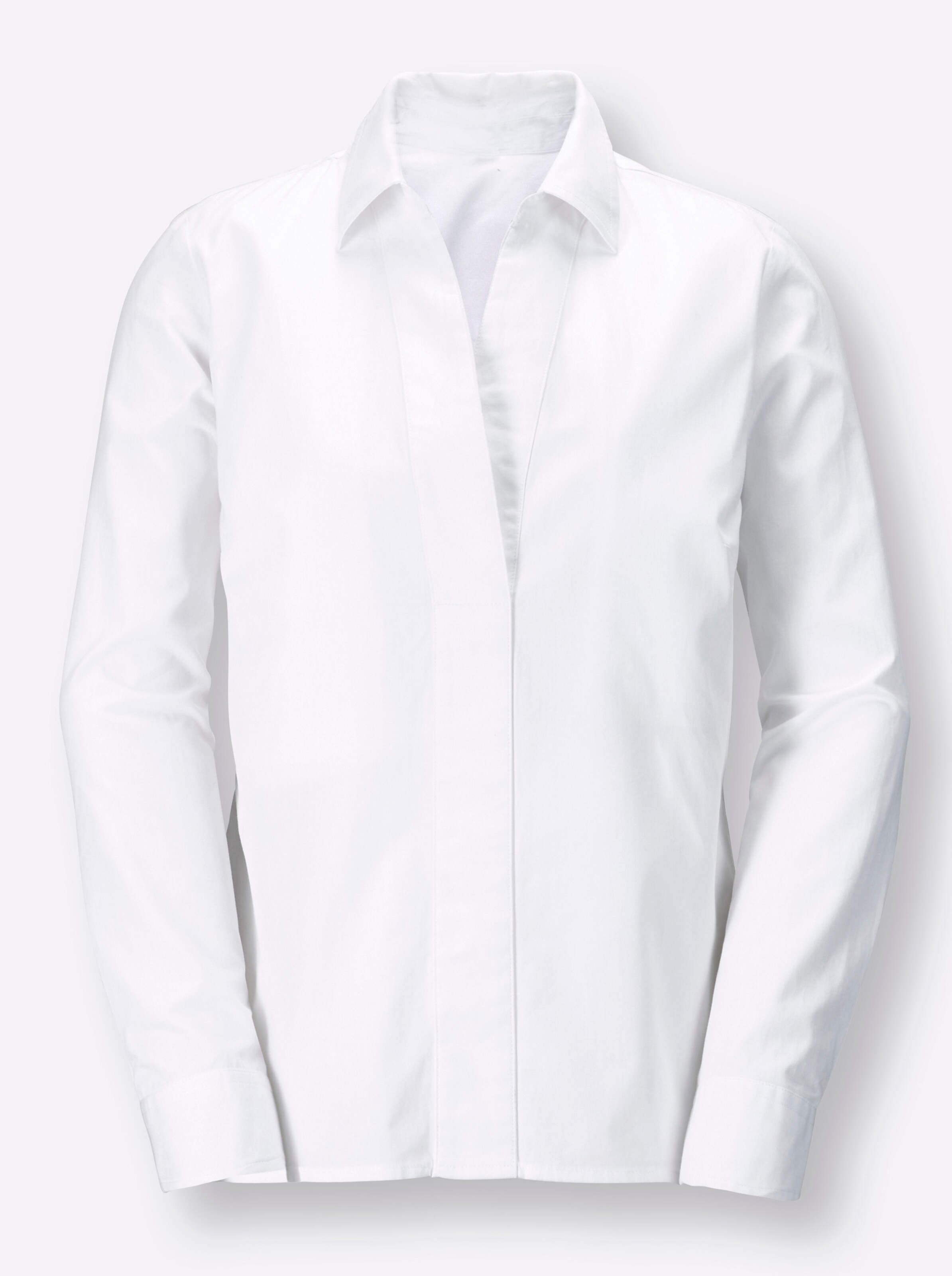 Baumwollbluse in weiß