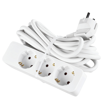 Handson Stekkerdoos 3-voudig Wit 5 Meter