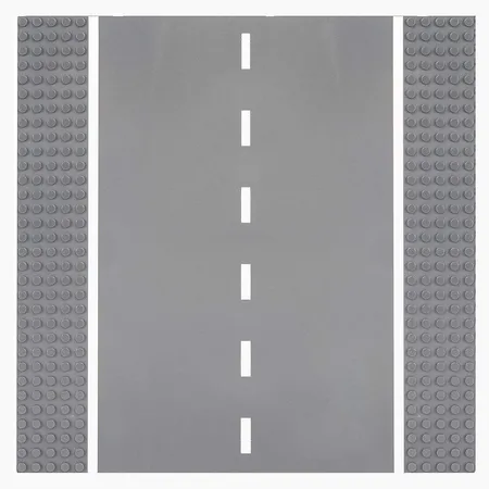 Open Bricks Straßenplatte 32x32 Gerade grey 1