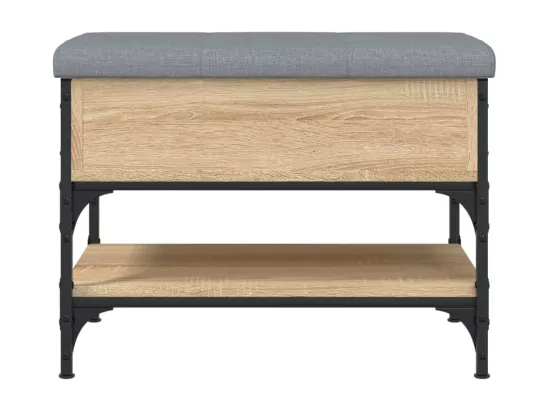Banc à chaussures chêne sonoma 62x42x45 cm bois d'ingénierie