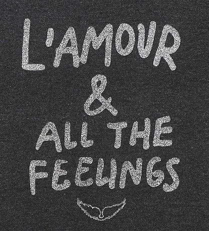 Zadig & Voltaire Sweatshirt - Sort/Sølv m. Tekst