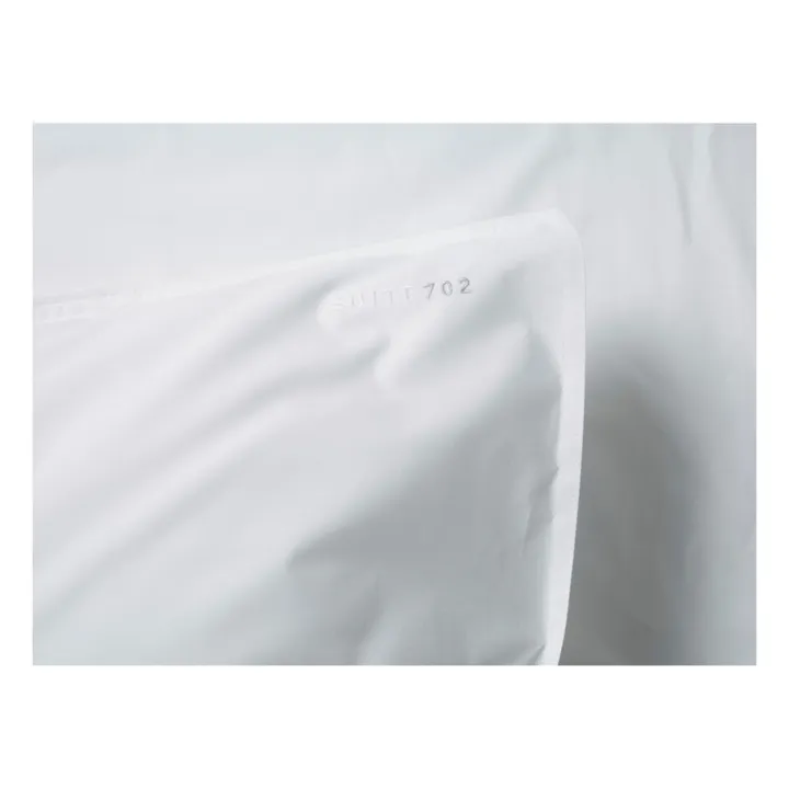 Suite 702 Taie d'oreiller en percale organique | Blanc