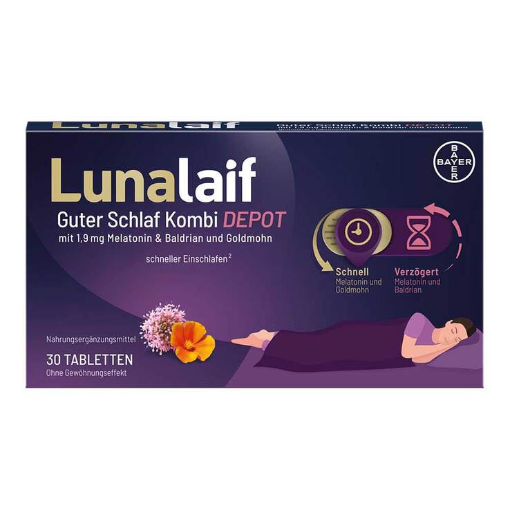 Lunalaif Guter Schlaf Kombi Depot Tabletten, 30 St