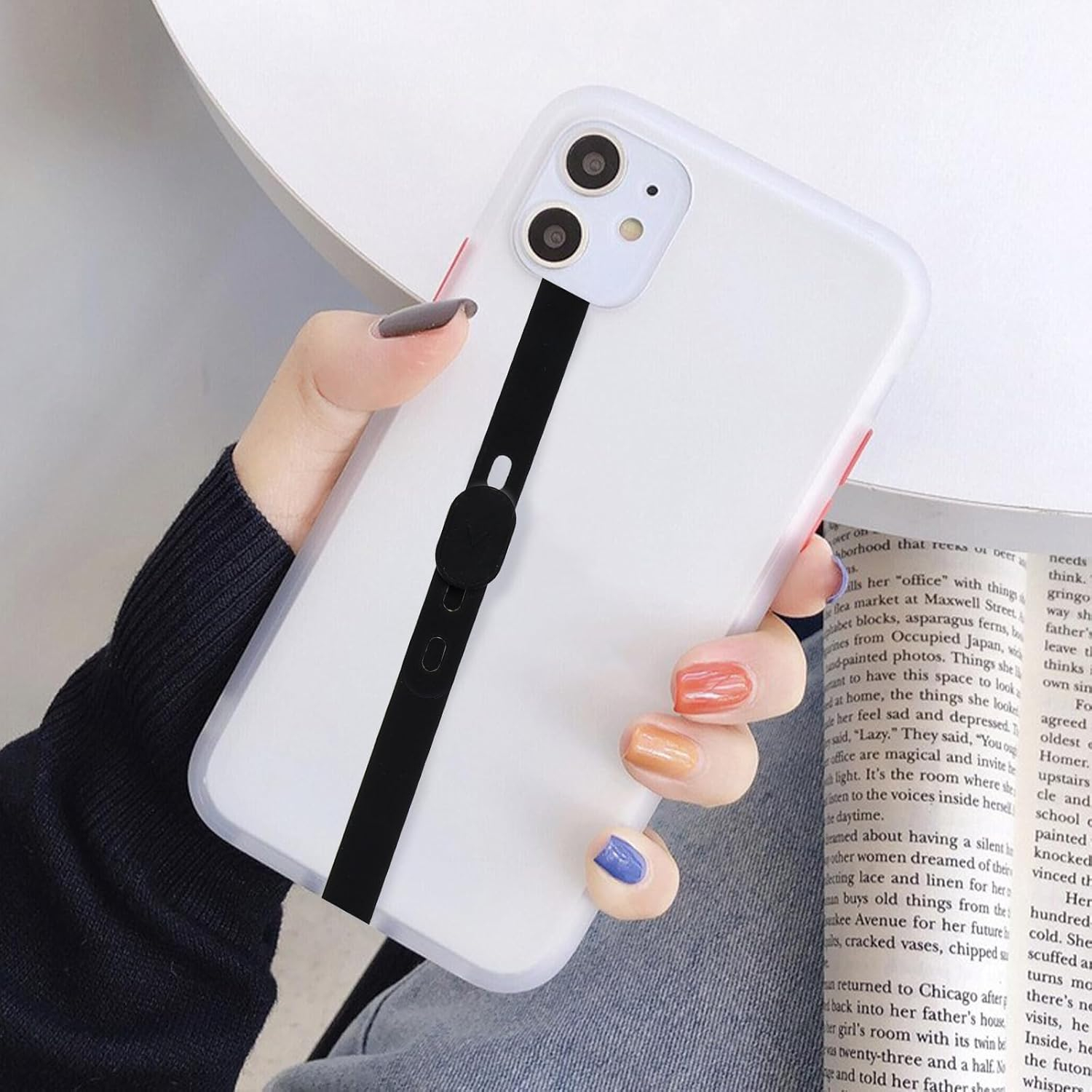 Universal Silikon Finger Griff Strap Halterung für Smartphones - Rosa