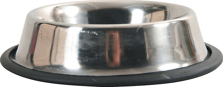 Ecuelle en inox ronde antidérapante pour chien, 0,7L
