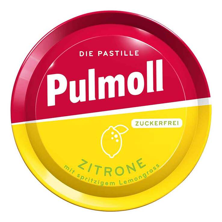 Pulmoll Hustenbonbons Zitrone + Vitamin C (zuckerfrei), 50 g