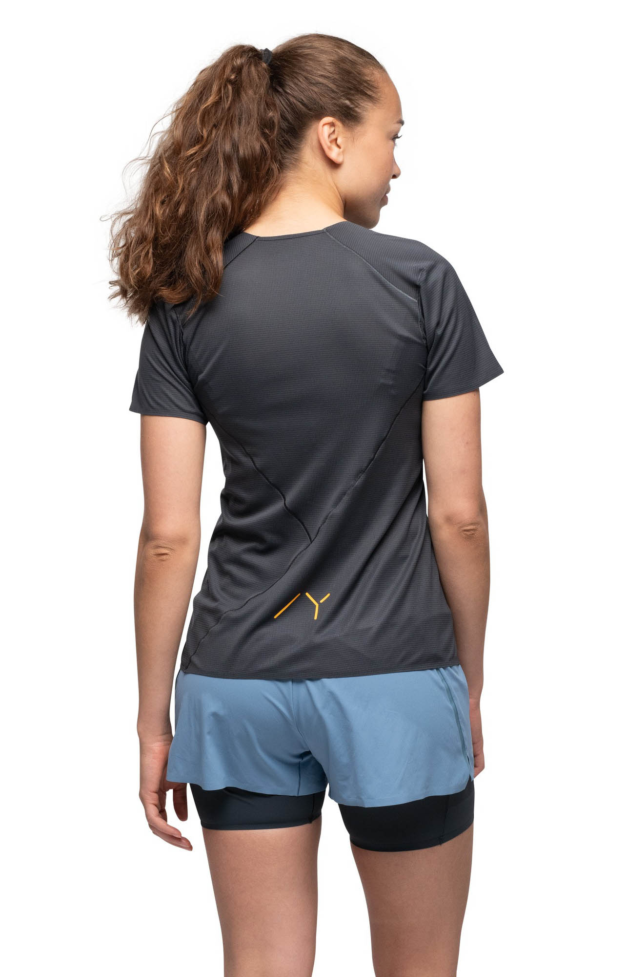 Y LightLine Fast Tee Dame Dark Shadow Grey