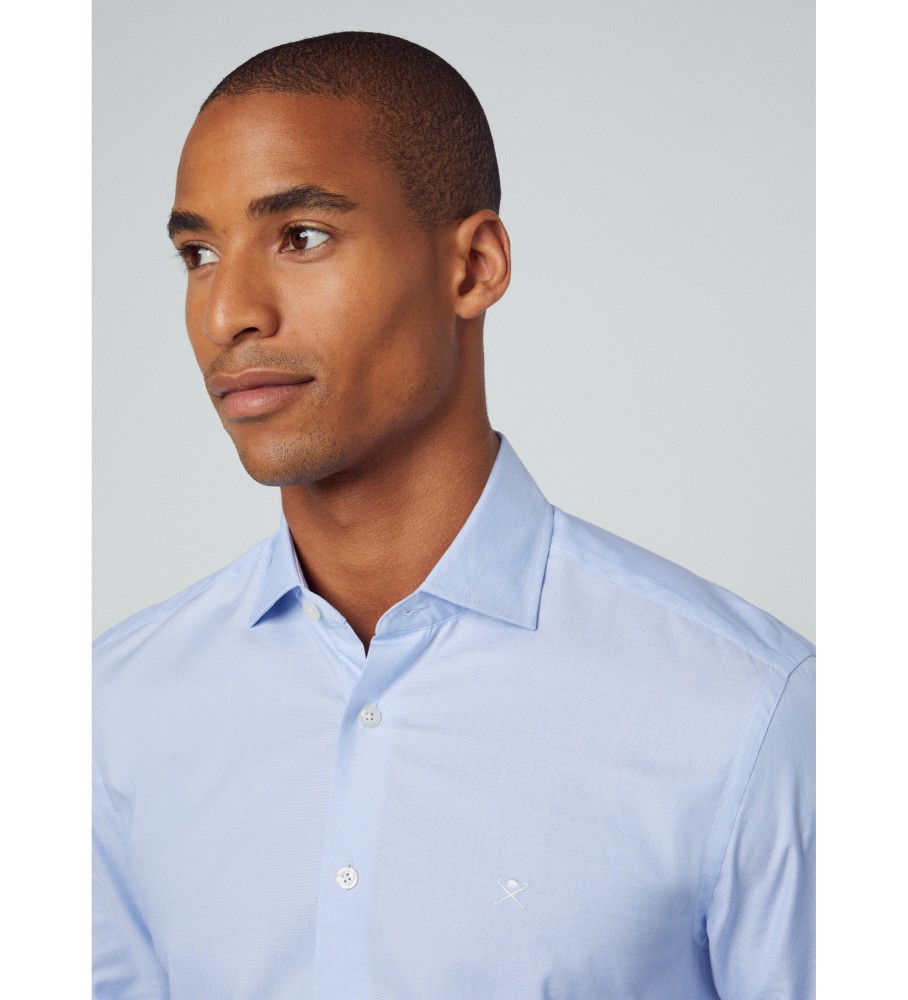 Camisa Hackett Essential Texture azul