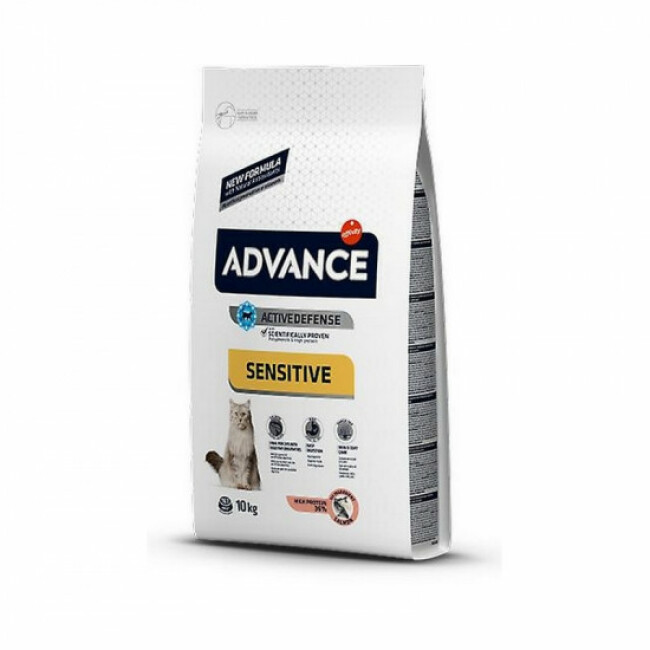 Croquettes Advance Sensitive pour chat Adulte Saumon et Riz