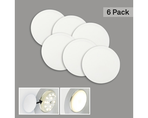 Inbouw lichtdiffuser opzetstuk, matte afwerking, Ø 5 cm, 6 stuks