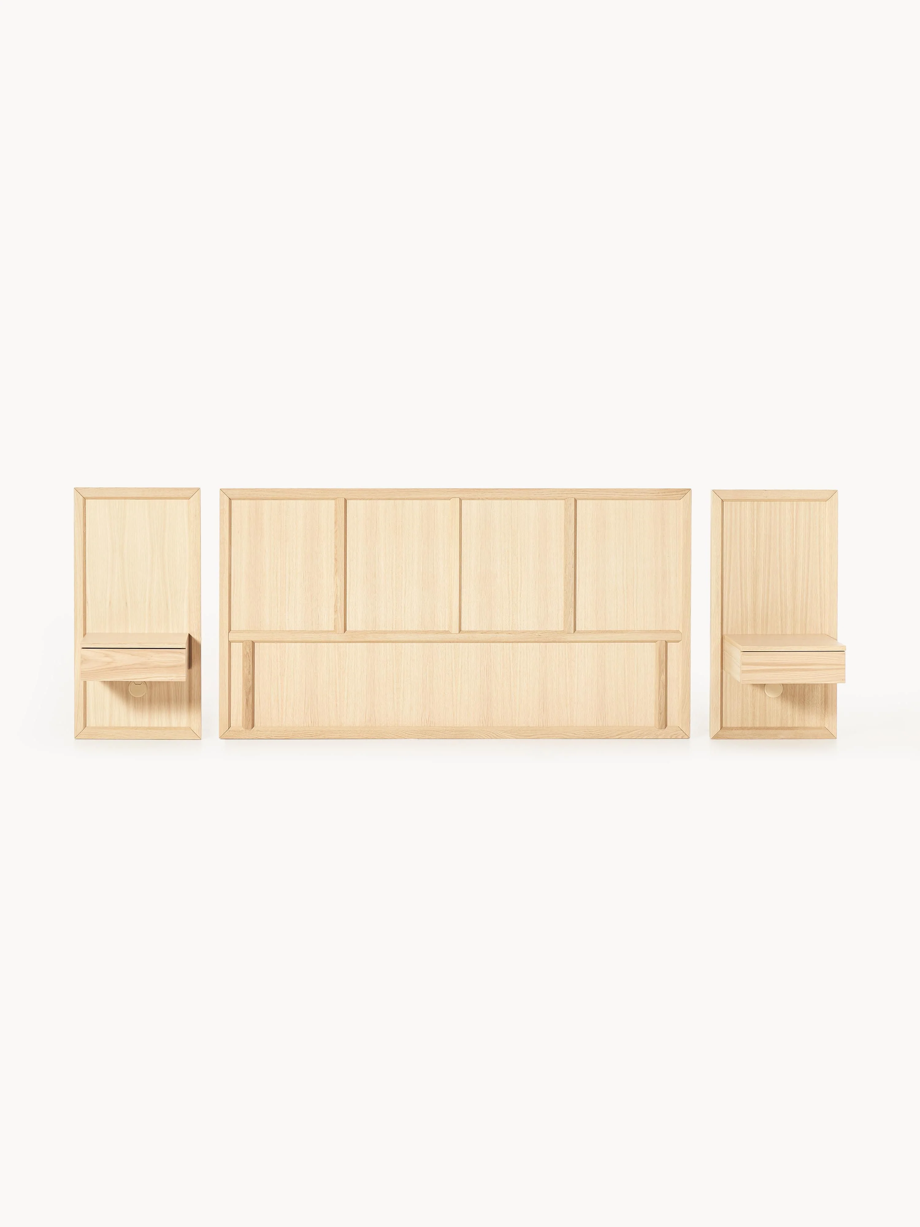 Houten bed Nanto met lades en hoofdeinde