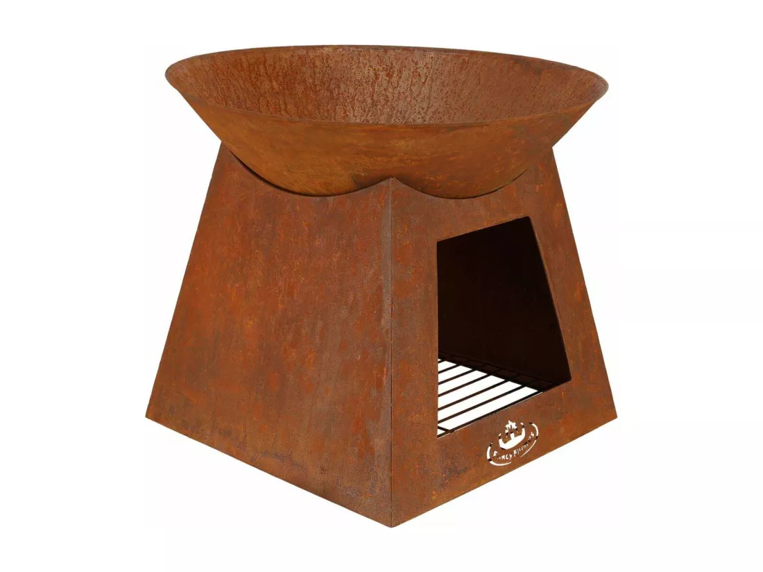 Vasque porte bûches en métal 60 cm
