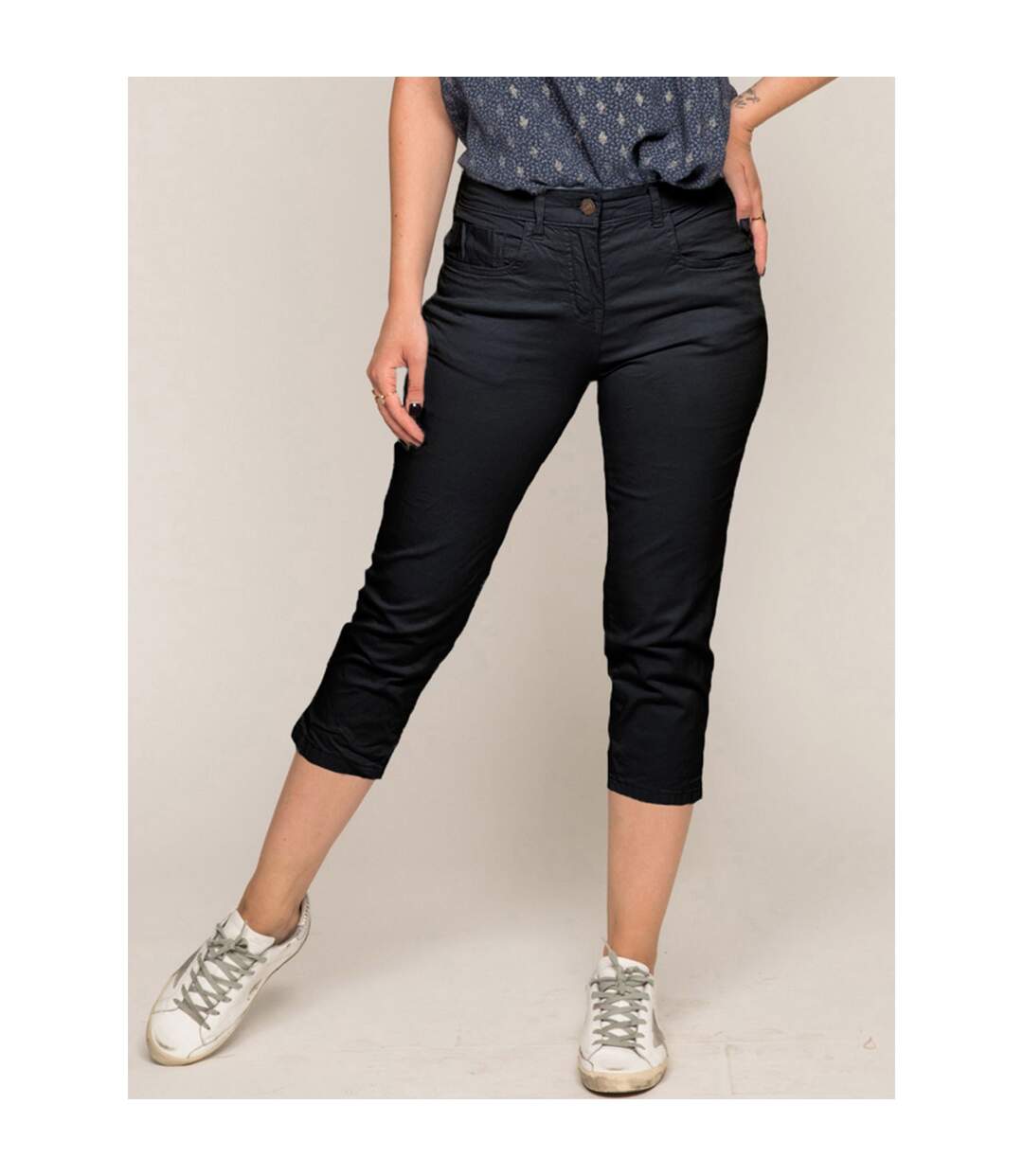 Pantacourt slim en coton stretch XETRA