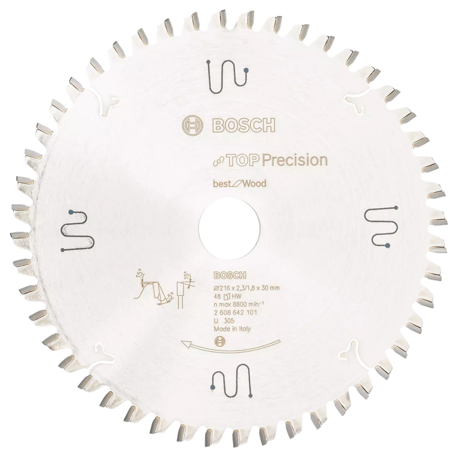 Bosch 2608642101 Top Precision Best Cirkelzaagblad - 216 x 30 x 48T - Hout