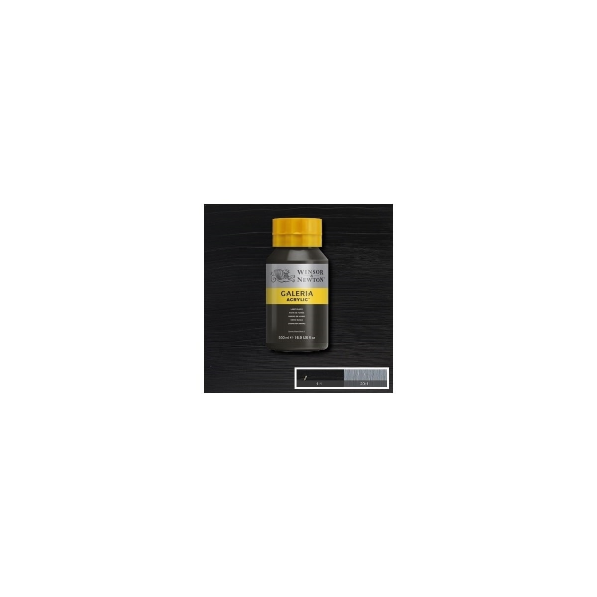 Galeria Acrylic 500Ml Lamp Black 337