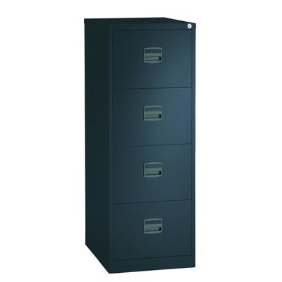 Classeur métallique monobloc professionnels - 4 tiroirs - H132 x L41 x P62 cm - anthracite