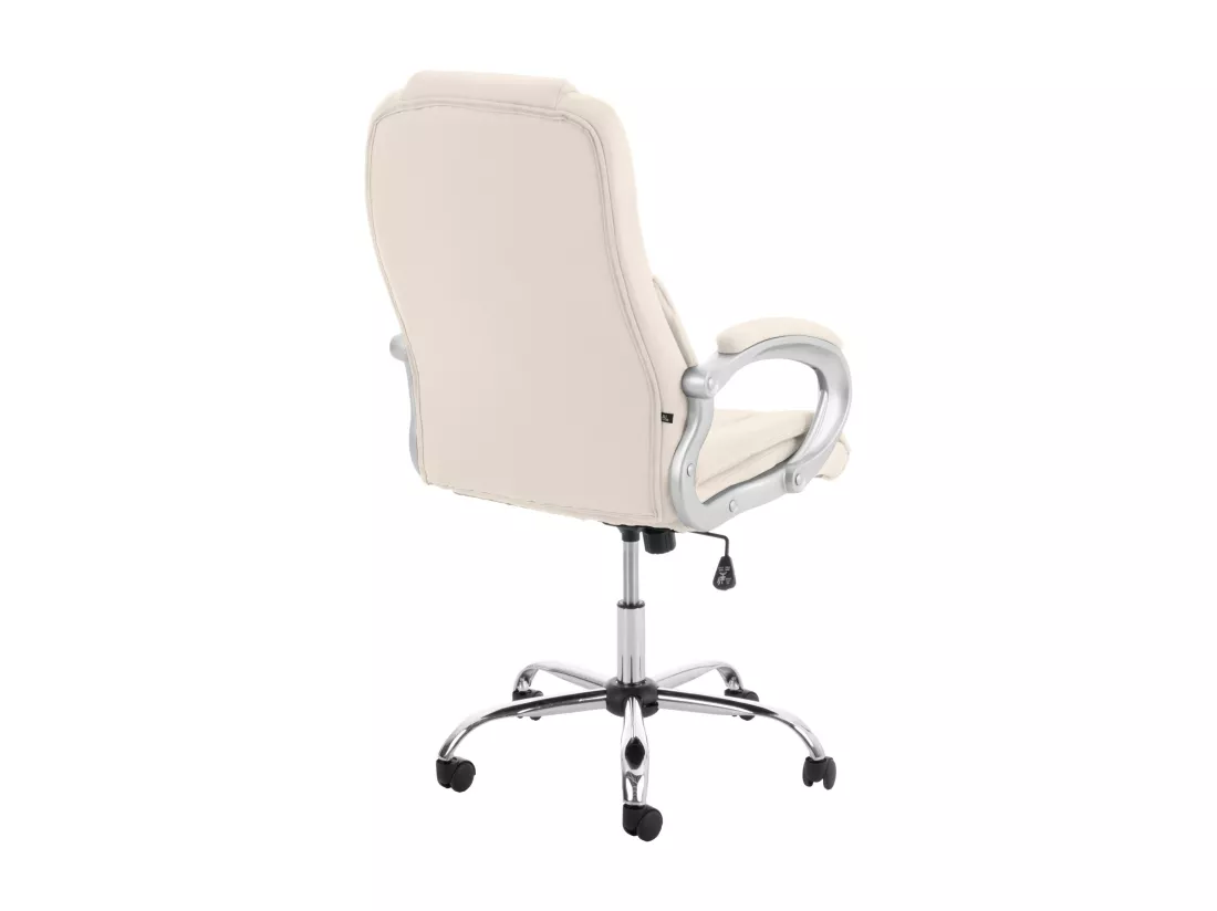 Chaise de bureau - Similicuir & Métal - Crème - Apoll XL