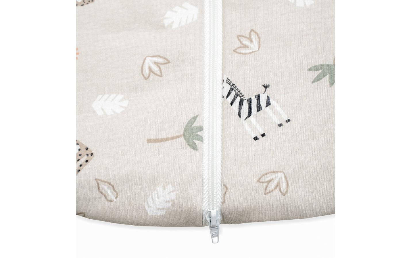 Baby-Ganzjahresschlafsack Jersey Savanne Beige Gr. 68/74Schlafsack mit Reissverschluss für einfaches An- und Ausziehen