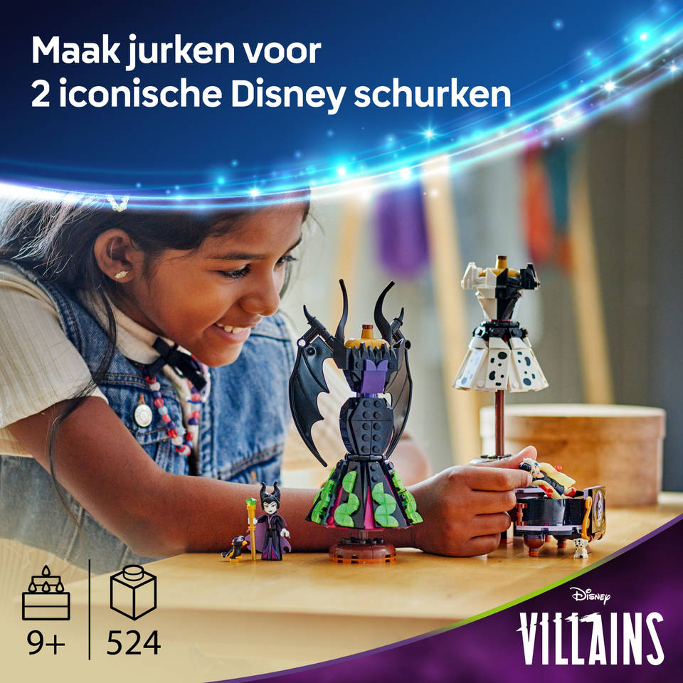 LEGO Disney de jurken van Malificent en Cruella de Vil 43262