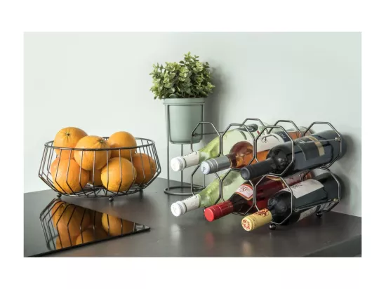 Range bouteilles pliable Honeycomb Gris foncé Present Time