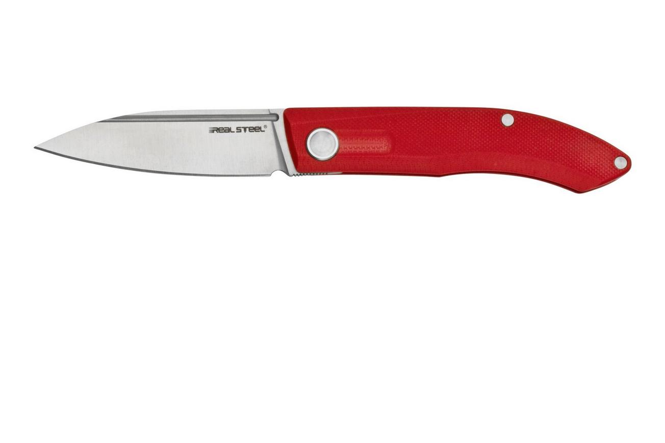 Real Steel Stella Red G10 7058 slipjoint zakmes, Poltergeist design
