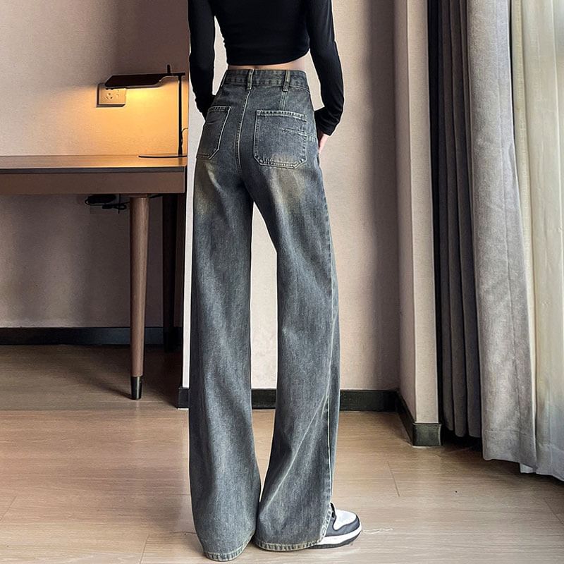 Hanji - High Rise Washed Loose Fit Jeans