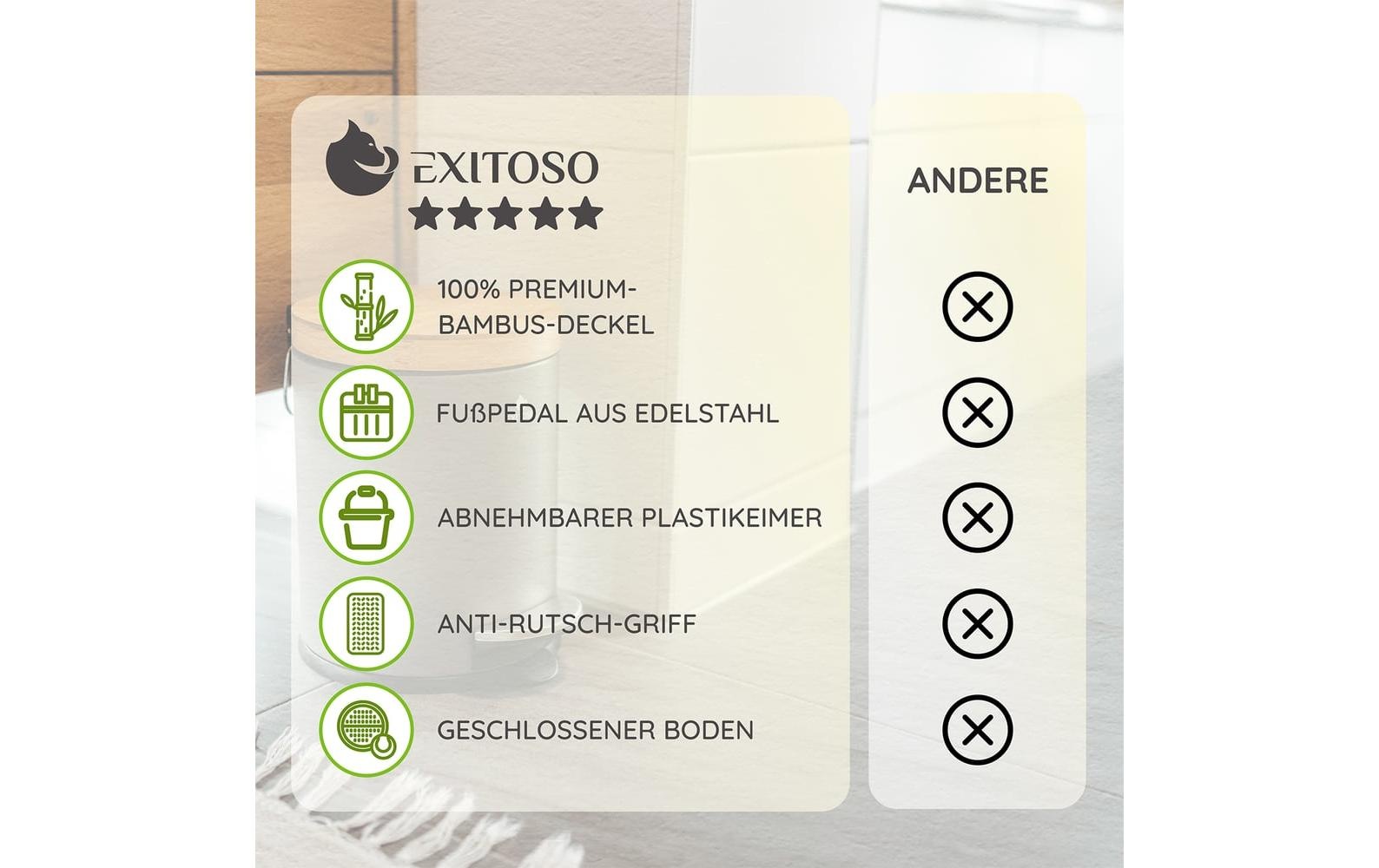 Mülleimer »Exitoso mit Softclose-Deckel 5 l«