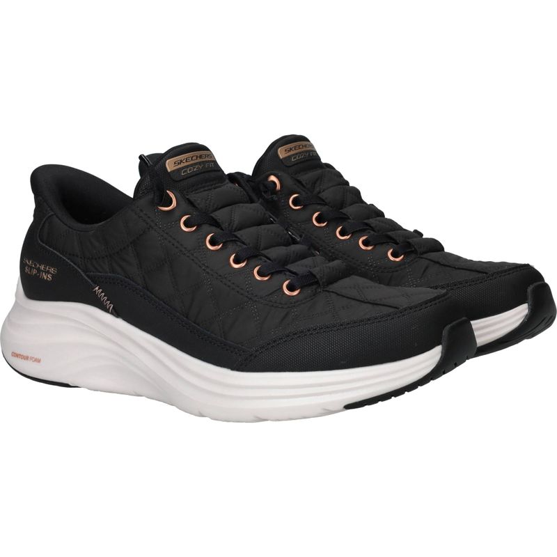 Skechers Slip-Ins Contour Foam Cozy Fit Sneakers Zwart Dames