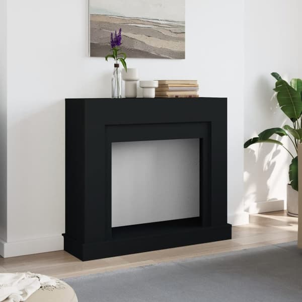 vidaXL Peisramme svart 100x30x87,5 cm konstruert tre