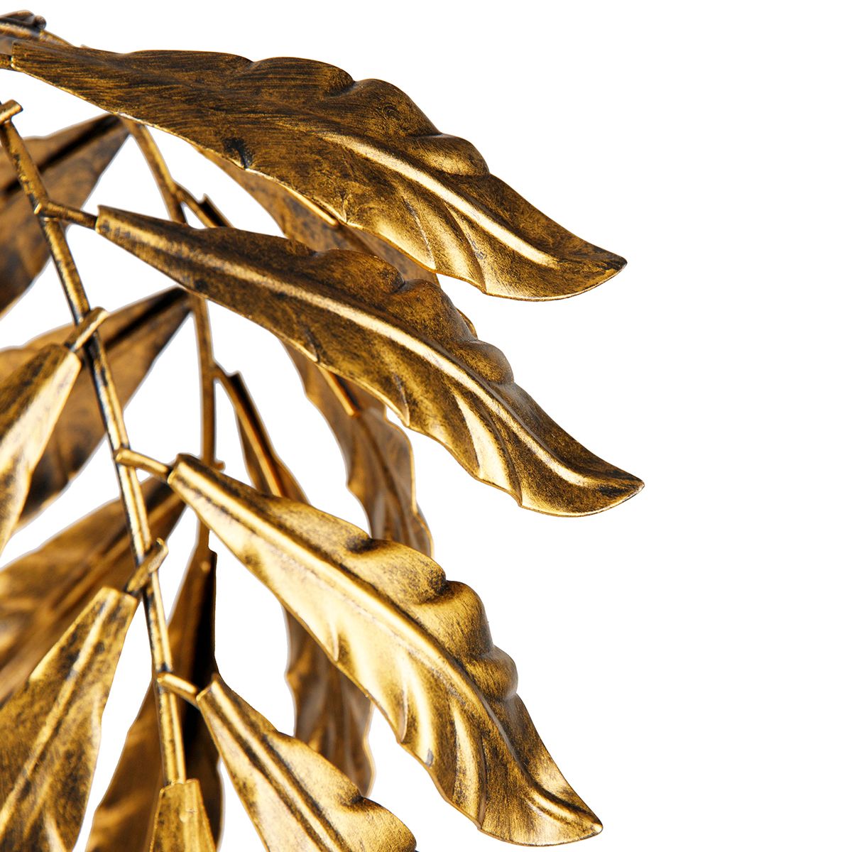 Vintage vloerlamp antiek goud met kap groen - Linden