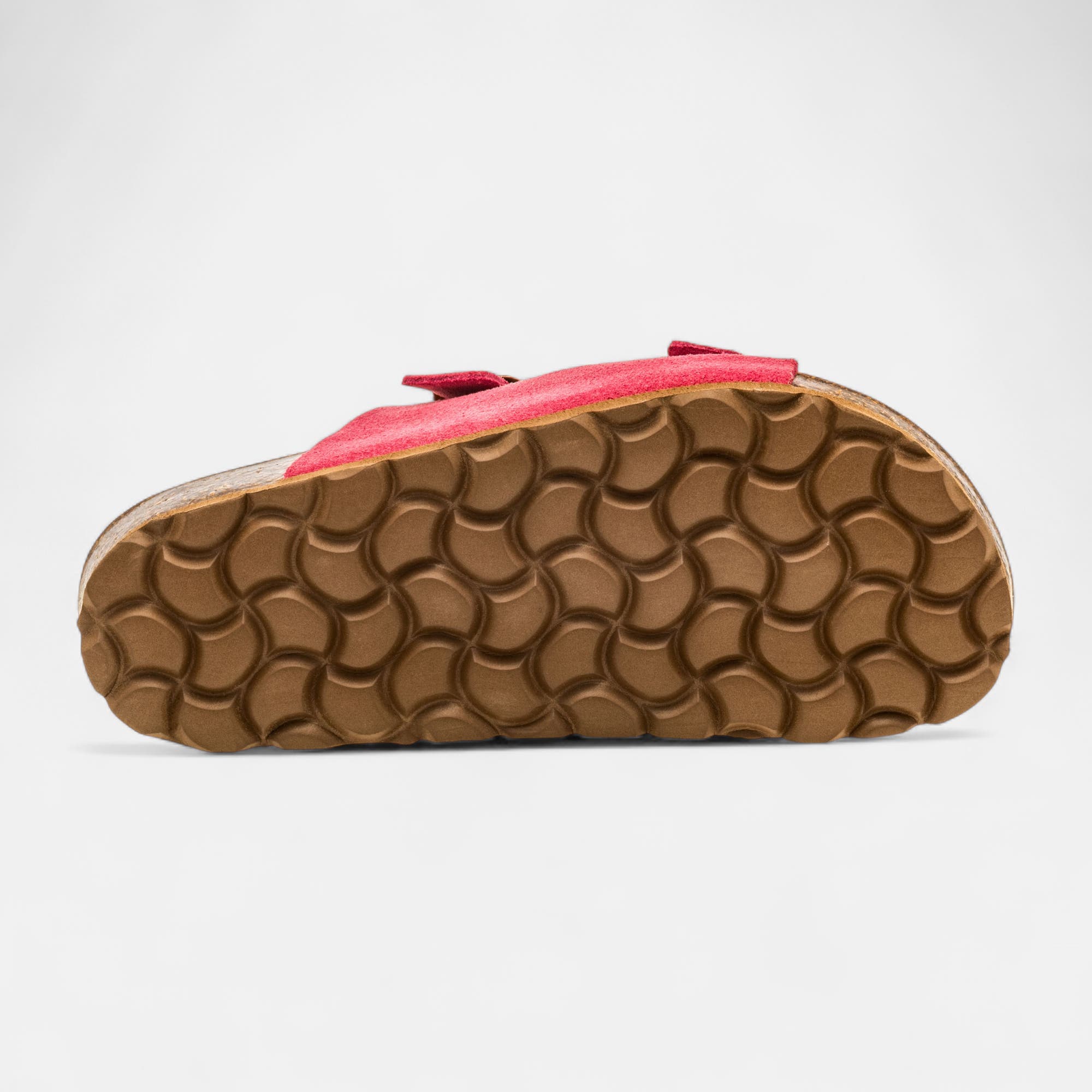 Mules semelle liège Fille en cuir rose