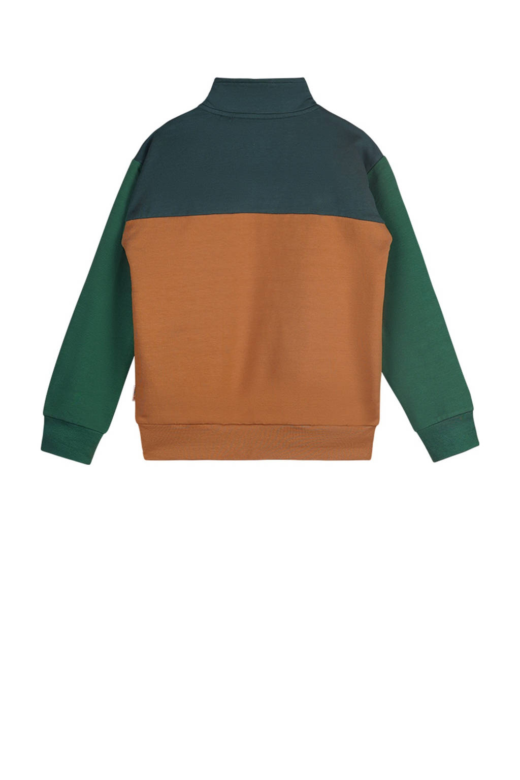 Moodstreet sweater Steff bruin/donkergroen/blauw