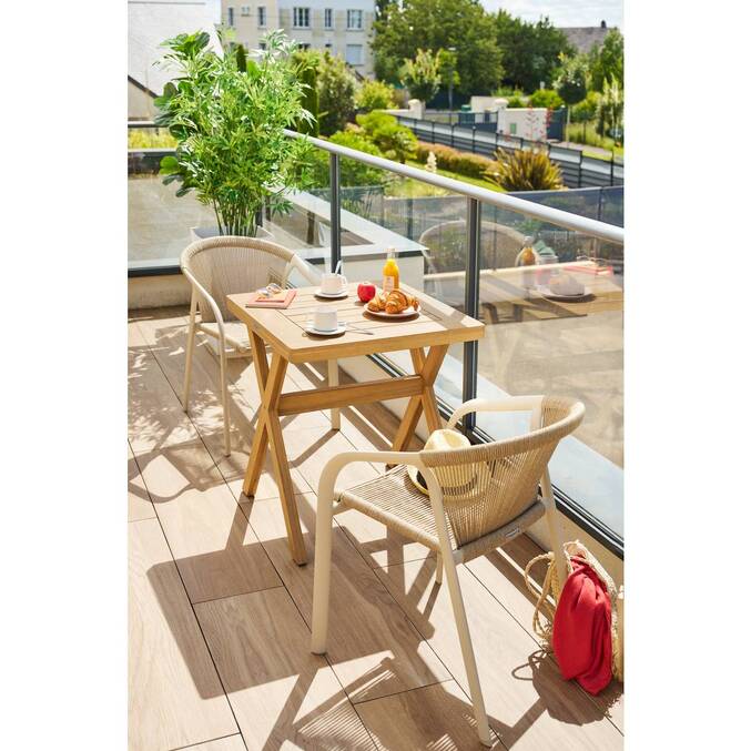 Fauteuil de jardin empilable RIU Argile & Beige
