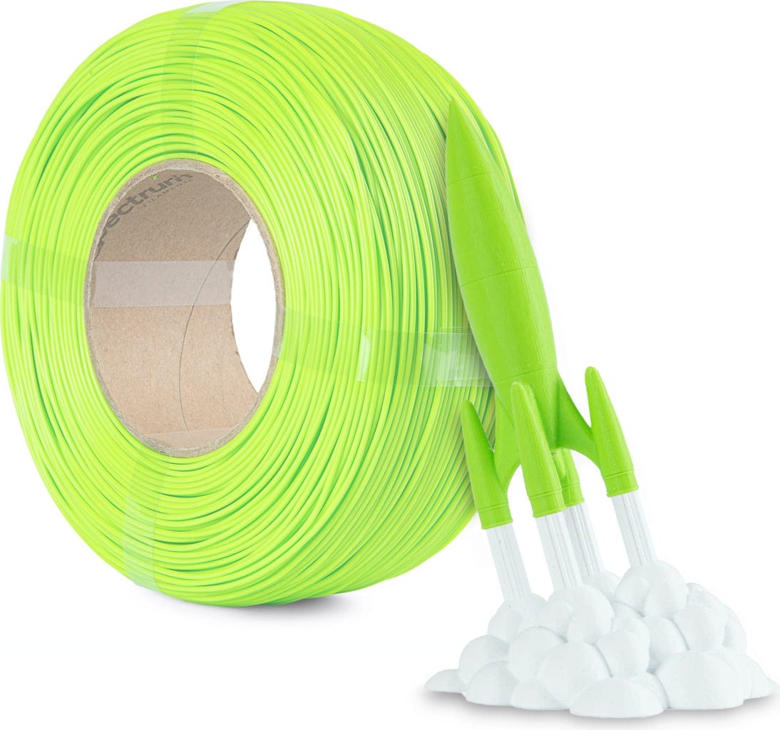 Spectrum  ReFill Premium PLA High Speed Lime Green, 1,75 mm / 1000 g    PLA ohne Spule für den Hochgeschwindigkeitsdruck in Lime Green