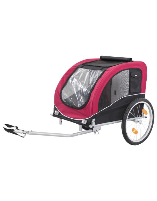 Trixie Fietskar - Hondenfietskar - 75x86x80\/145 cm Zwart Rood Tot 30 Kg Large